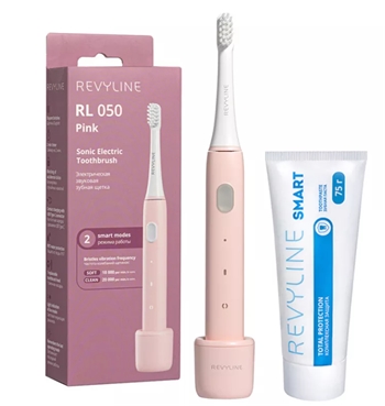 Электрическая щетка Revyline RL050 Pink и паста для зубов См