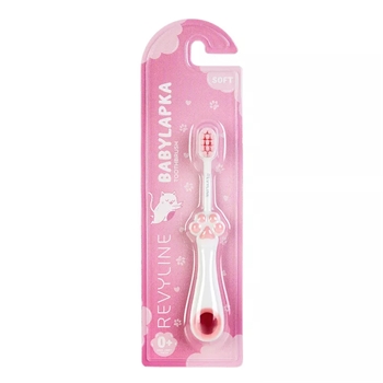 Зубная щетка для ребенка BabyLapka, розовый корпус, от Revyl